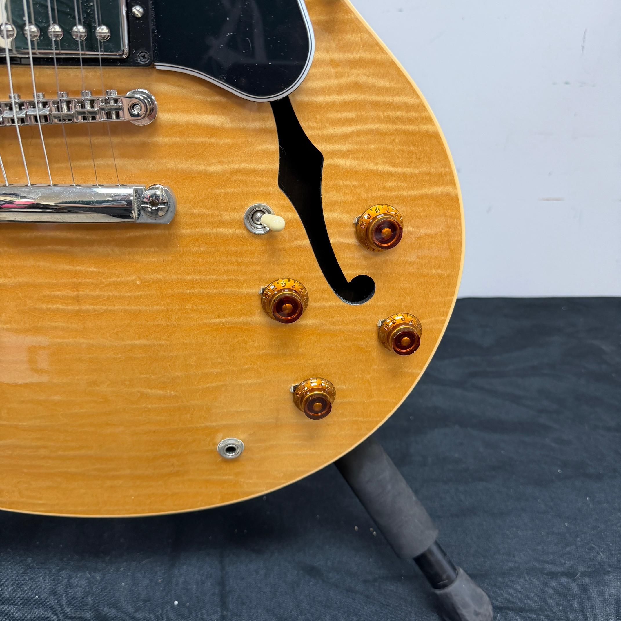 Used Gibson Memphis ES-335 ESDT15ANNH1 Semi-Hollow Body Electric Guitar Flamed Blonde with Case & Certificate of Authenticity 2015 - Image 10