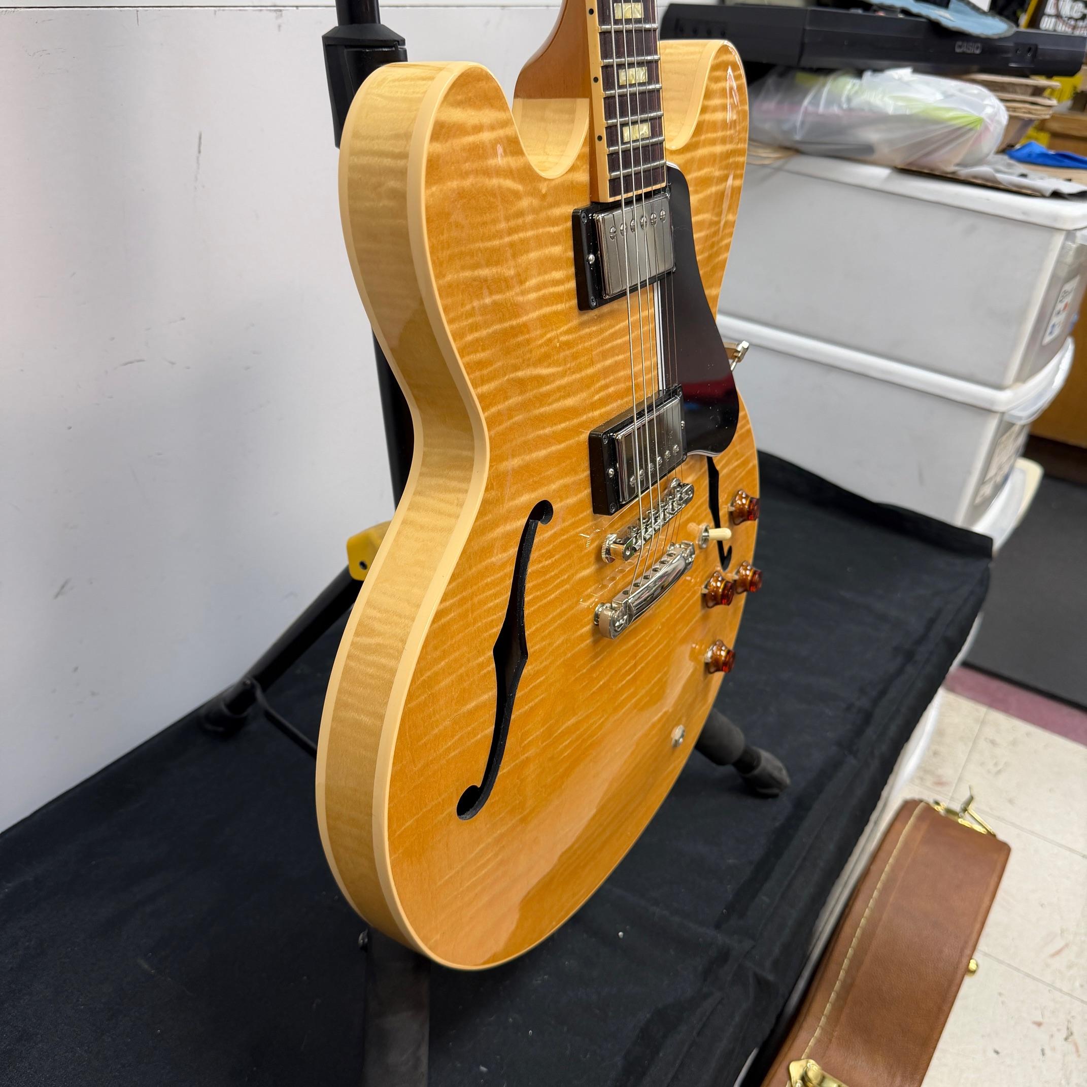 Used Gibson Memphis ES-335 ESDT15ANNH1 Semi-Hollow Body Electric Guitar Flamed Blonde with Case & Certificate of Authenticity 2015 - Image 11