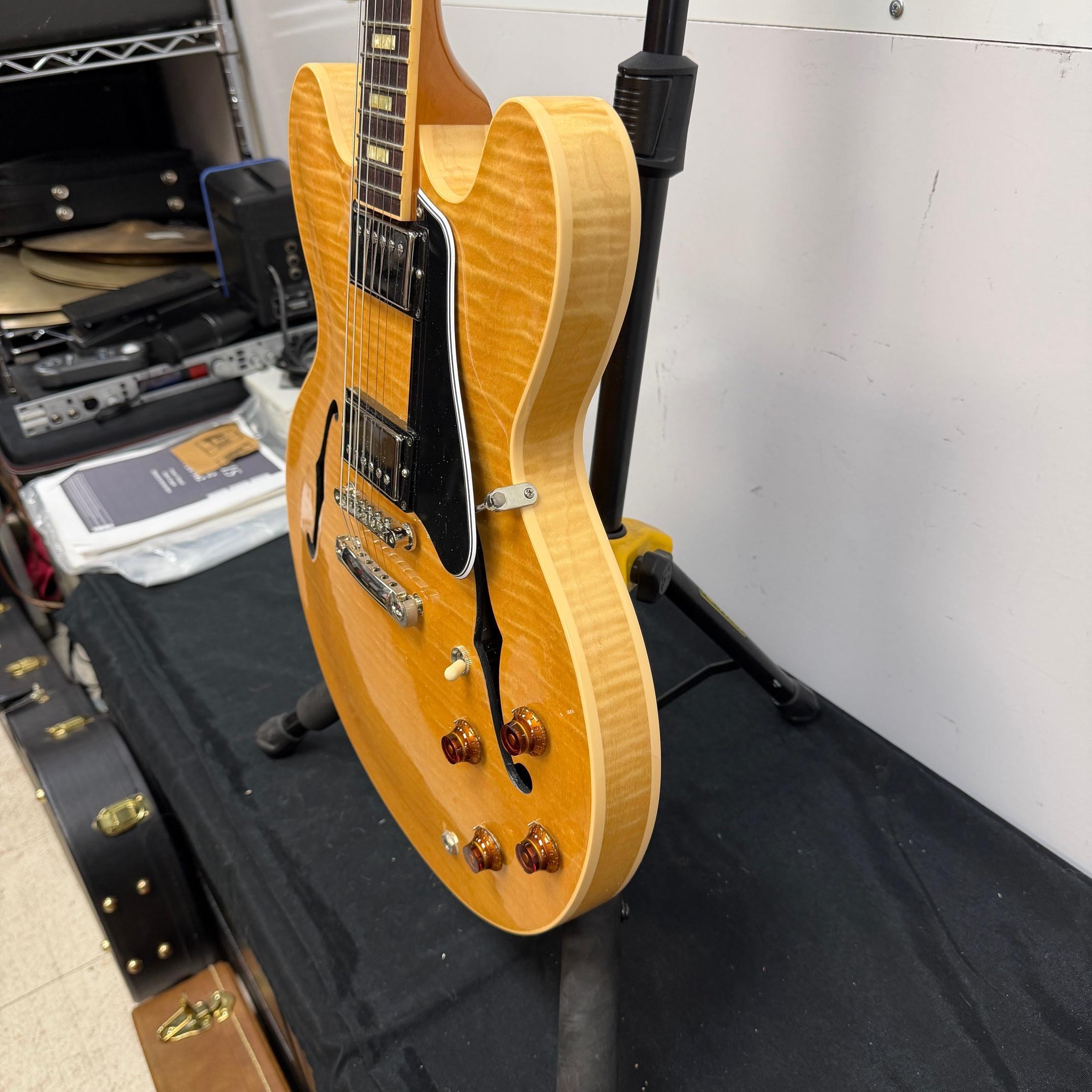 Used Gibson Memphis ES-335 ESDT15ANNH1 Semi-Hollow Body Electric Guitar Flamed Blonde with Case & Certificate of Authenticity 2015 - Image 12