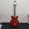 Used Epiphone E212TV Sheraton 50th Anniversary 1962 Reissue Cherry Semi-Hollow Body Electric Guitar with Tremolo Bridge & Case - Image 2