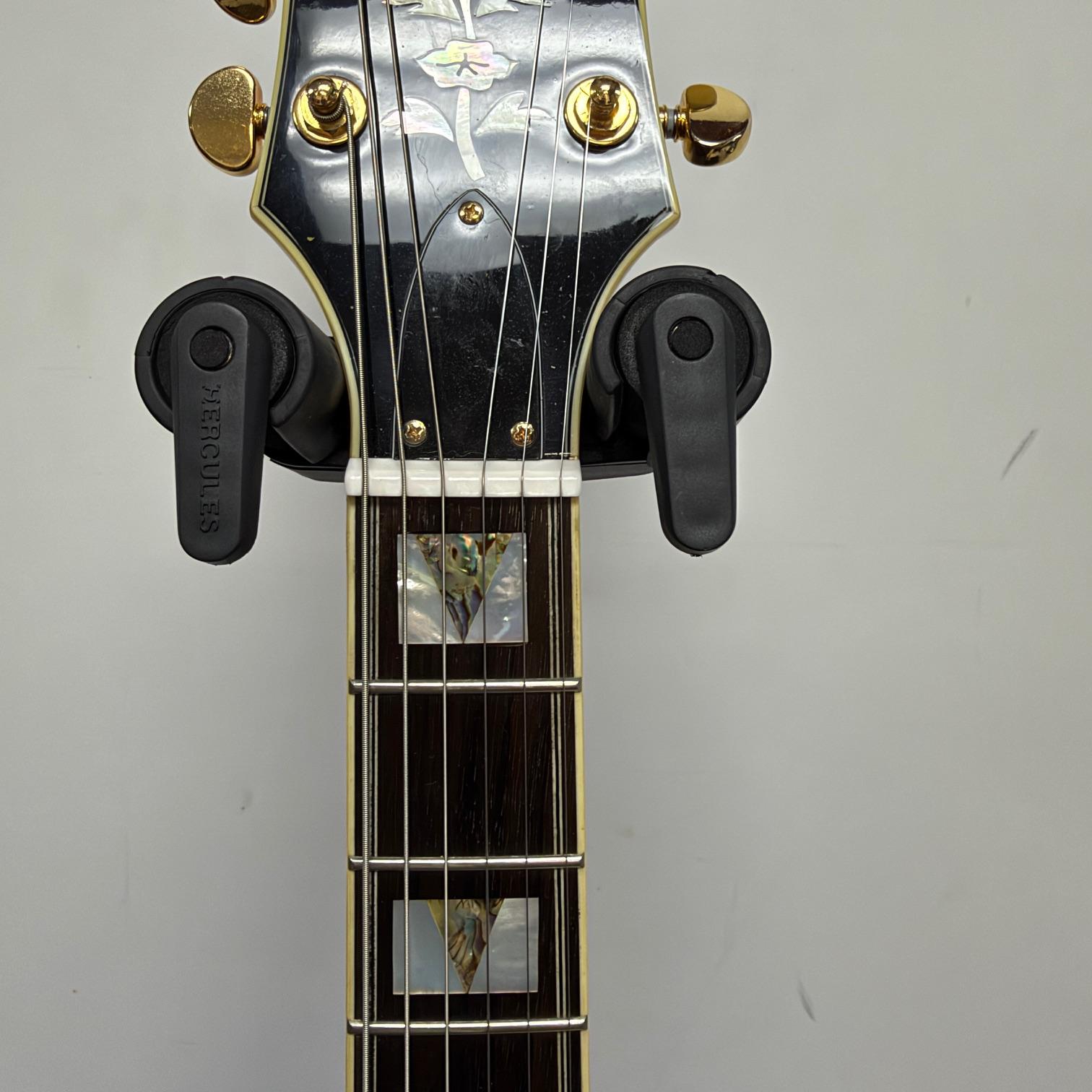 Used Epiphone E212TV Sheraton 50th Anniversary 1962 Reissue Cherry Semi-Hollow Body Electric Guitar with Tremolo Bridge & Case - Image 5