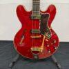 Used Epiphone E212TV Sheraton 50th Anniversary 1962 Reissue Cherry Semi-Hollow Body Electric Guitar with Tremolo Bridge & Case - Image 9