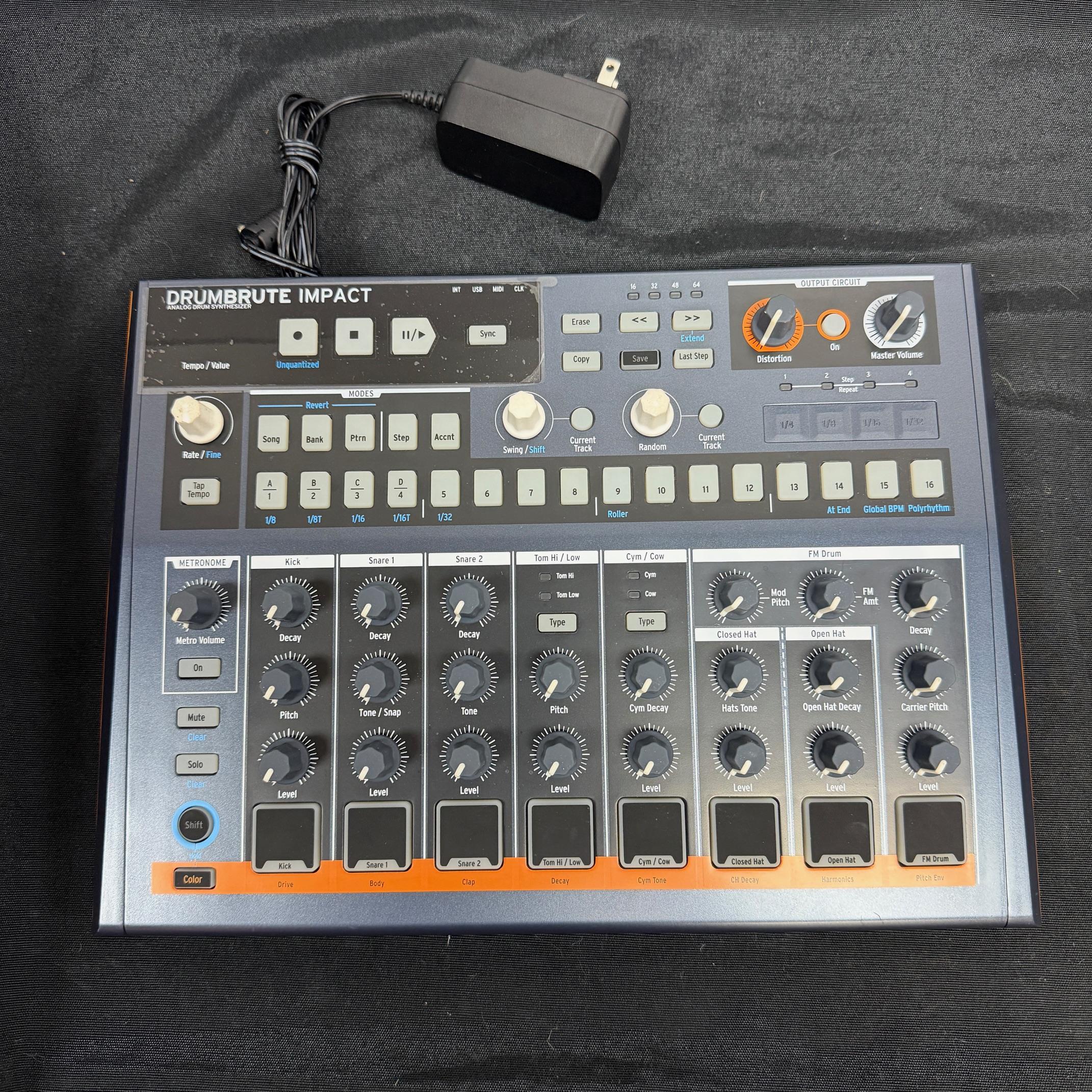 Used Arturia DrumBrute Impact Analog Drum Machine with AC Adapter