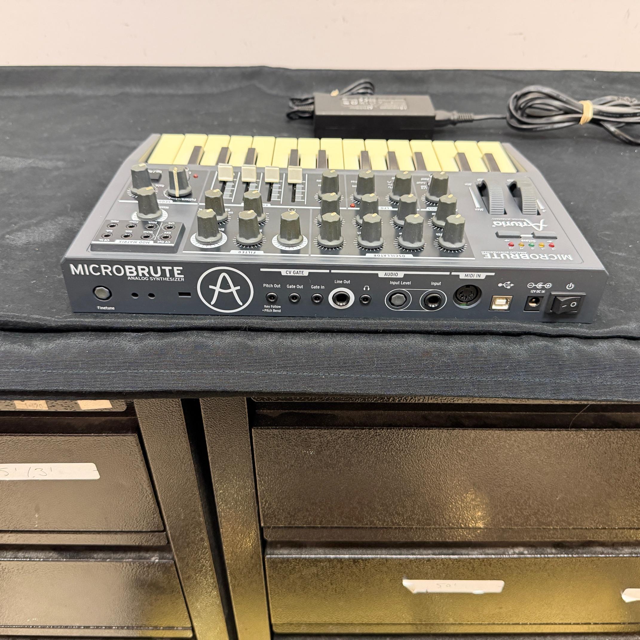 Used Arturia MicroBrute Analog Synth Synthesizer Keyboard with AC Adapter - Image 2