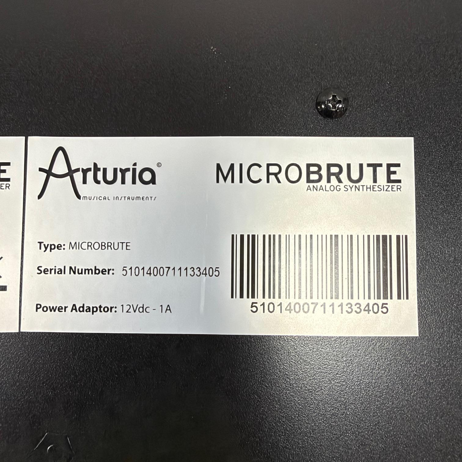 Used Arturia MicroBrute Analog Synth Synthesizer Keyboard with AC Adapter - Image 4