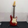 Used Jay Turser JT-300QMT 300 Series Strat-Style Electric Guitar Transparent Red