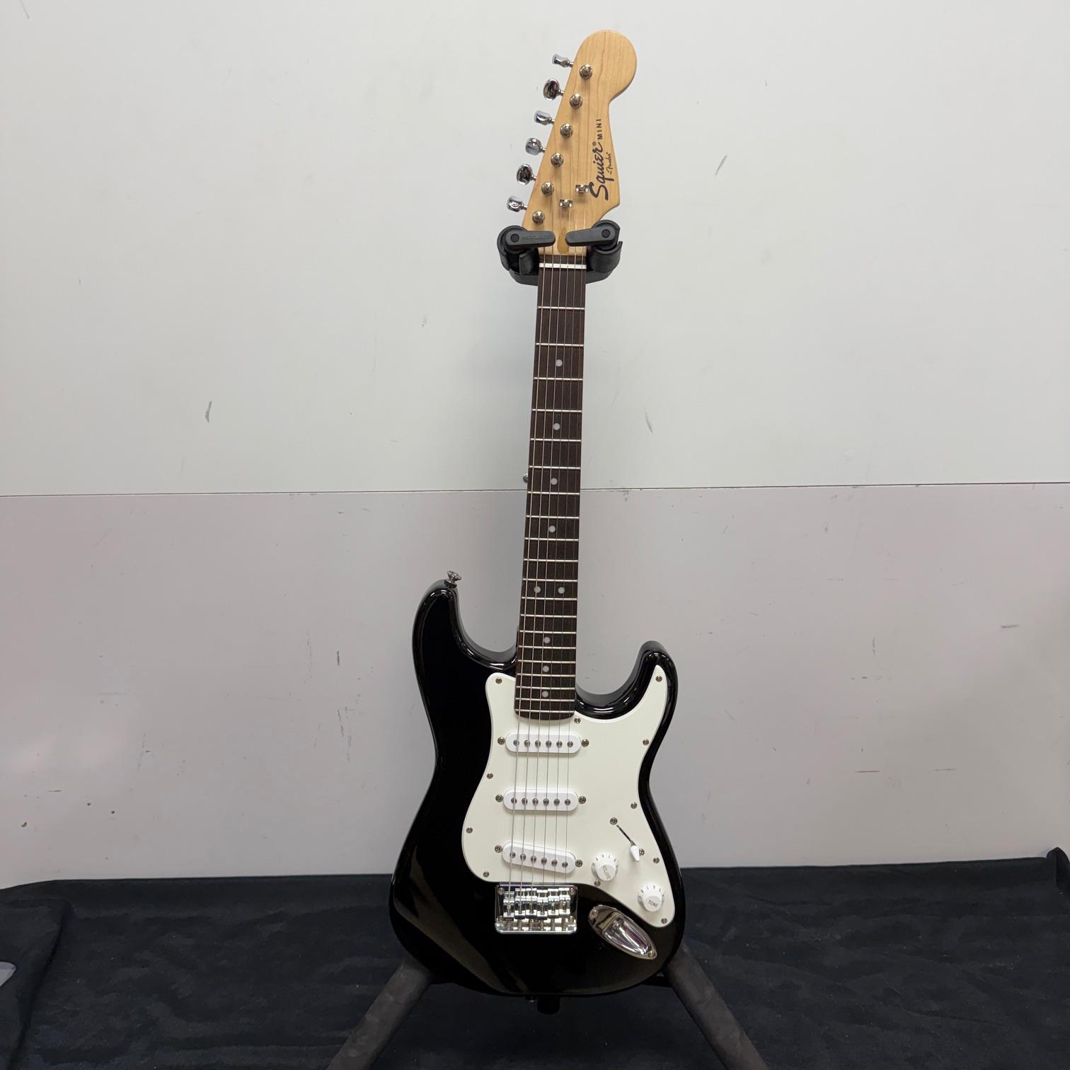 Used Squier Mini Strat Stratocaster Electric Guitar Black