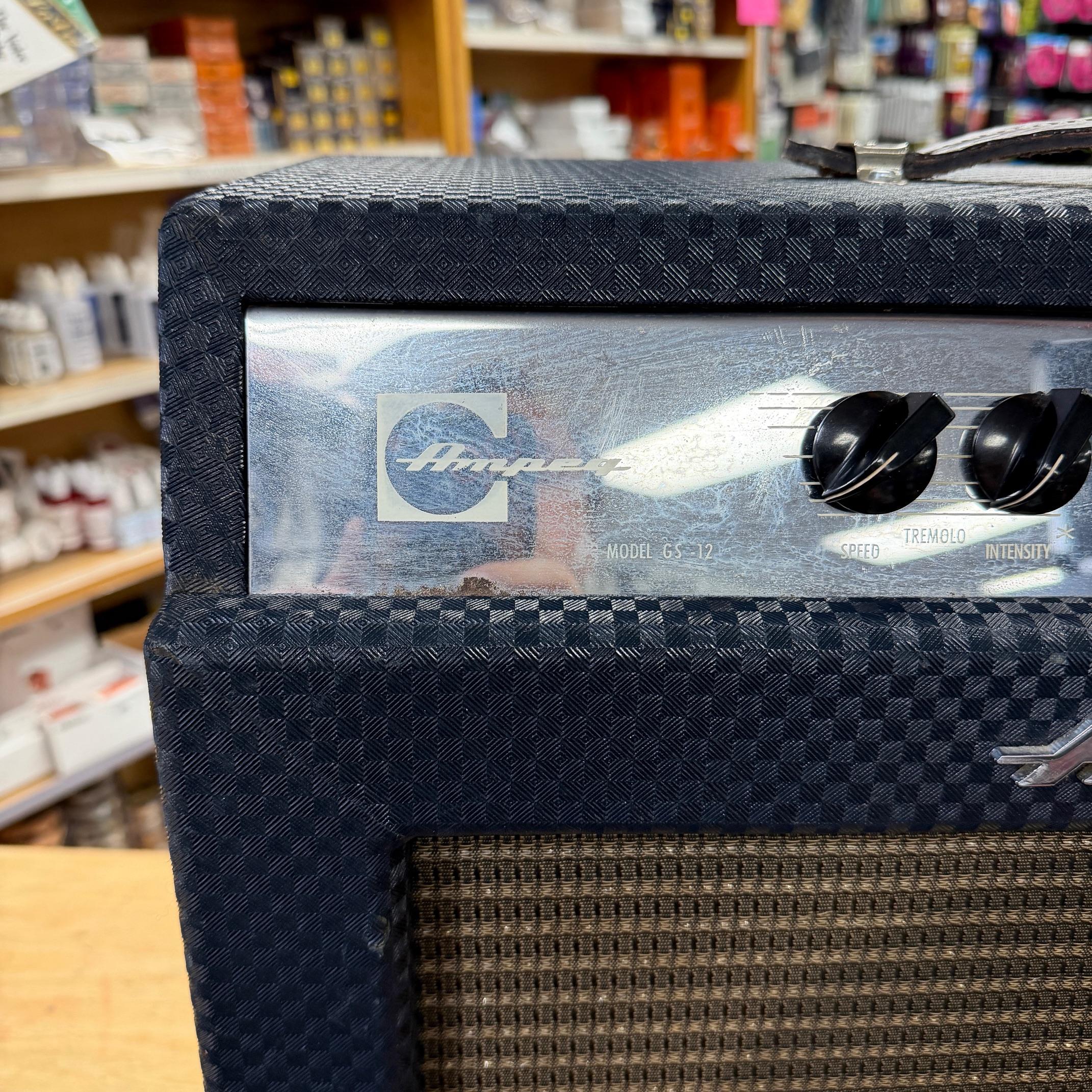 Vintage Ampeg GS-12 Rocket 2 Tube Guitar Amp Amplifier 1965 - Image 2