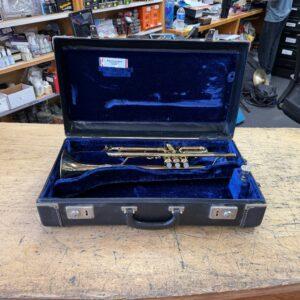 Vintage E. Benge Resno-Tempered Bell 3 Los Angeles Bb Trumpet ML Bore Lacquered Brass Just Serviced with Original Case & Benge Gordon Model Mouthpiece 1975 ML Bore